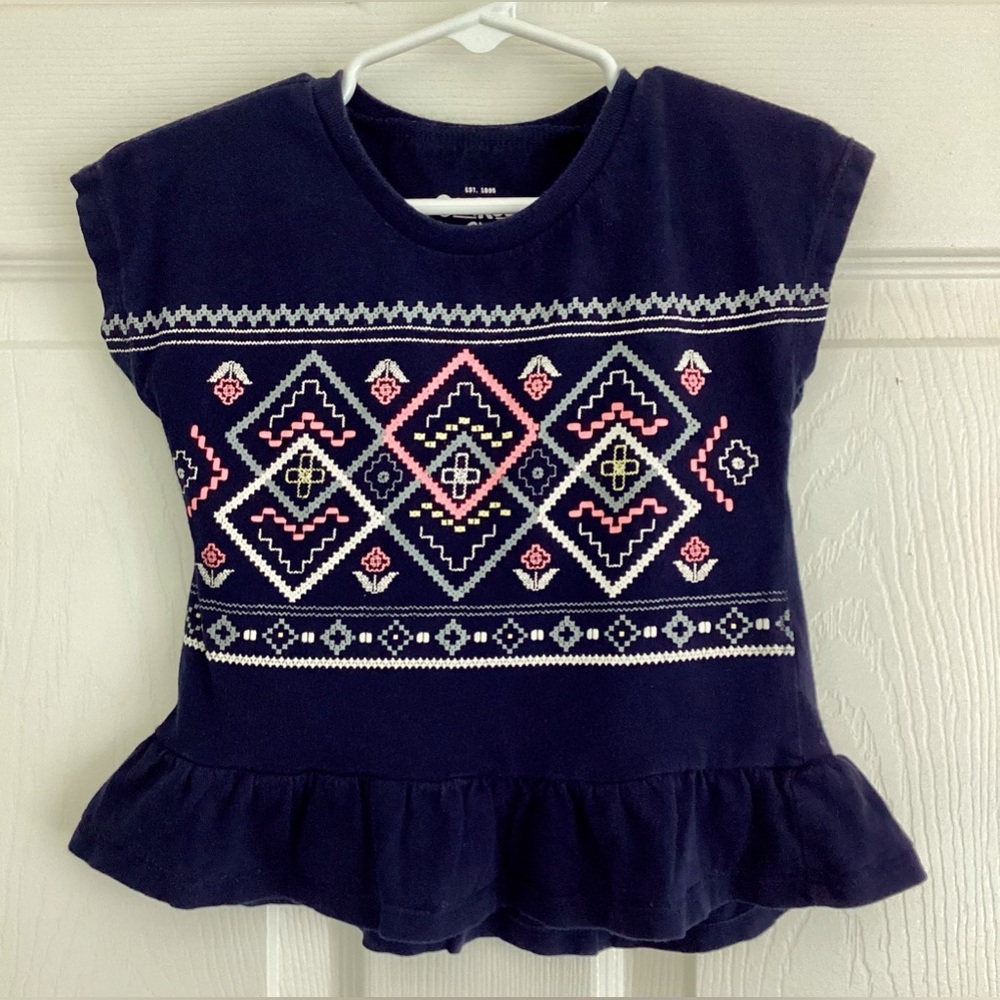 OshKosh B’Gosh Diamond Ruffed T Shirt